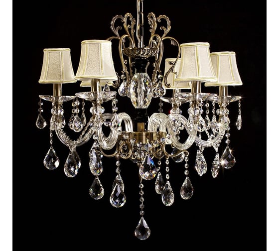 Хрустальная подвесная люстра Lumina Deco Bianca LDP 66251-6