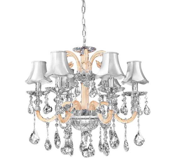 Хрустальная подвесная люстра Lumina Deco Denica LDP 66249-6 WT 1