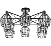 Люстра BayerLux 91249/8 E27 40Вт черный-хром 75х75х25 см 4901073
