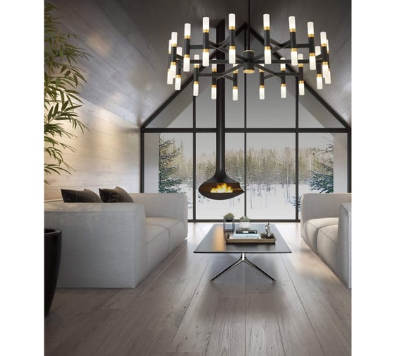Подвесная люстра Lumina Deco Richmond LDP 6035-36 BK+GD