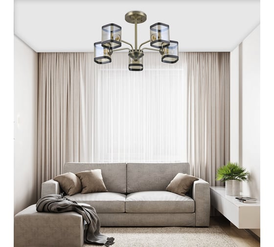 Люстра RITTER Modern 00592/5 5хE27, 550x550x310мм, латунь 52552 3