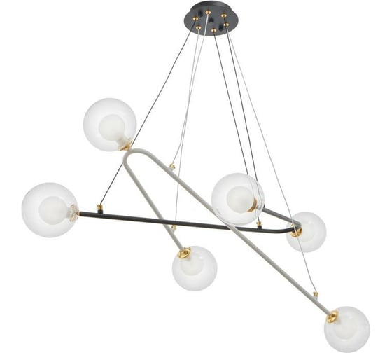 Люстра BayerLux 87201/6 G9 40Вт белый-черный 90х34х12 см 5049744