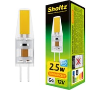 Светодиодная лампа Sholtz 2,5Вт 12В JC G4 2700К silicone LOG1103