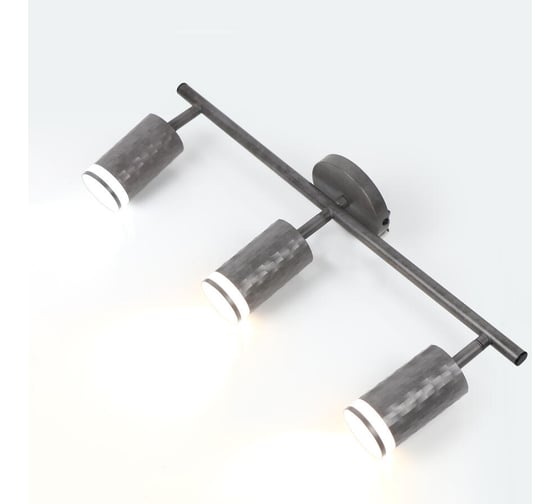 Спот на основании General Lighting Systems Кирпич GWL-3GU10-M-IP20 тройной, бетон, с боковым рассеивателем 662086