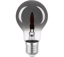 Филаментная светодиодная лампа General Lighting Systems под пламя GLDEN-A60S-6-230-E27-1800 груша, дымчатая 685008