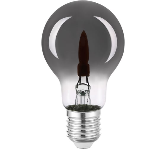 Филаментная светодиодная лампа General Lighting Systems под пламя GLDEN-A60S-6-230-E27-1800 груша, дымчатая 685008 1