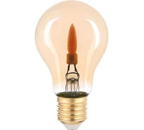 Филаментная светодиодная лампа General Lighting Systems под пламя GLDEN-A60S-6-230-E27-1800 груша, золотая 685009