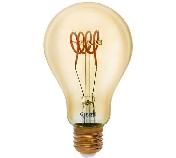 Лампа светодиодная General Lighting Systems под пламя GLDEN-A60F-6-230-E27-2700 пластиковая 685012 1