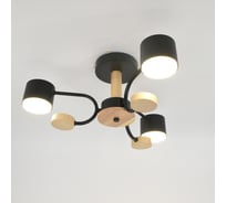 Люстра под лампу General Lighting Systems Альберо GCHL-3GX53-M черная, дерево 662209