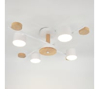 Люстра под лампу General Lighting Systems Венто GCHL-4GX53-M белая, дерево 662212