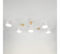 Люстра под лампу General Lighting Systems Венто GCHL-5GX53-M белая, дерево 662214