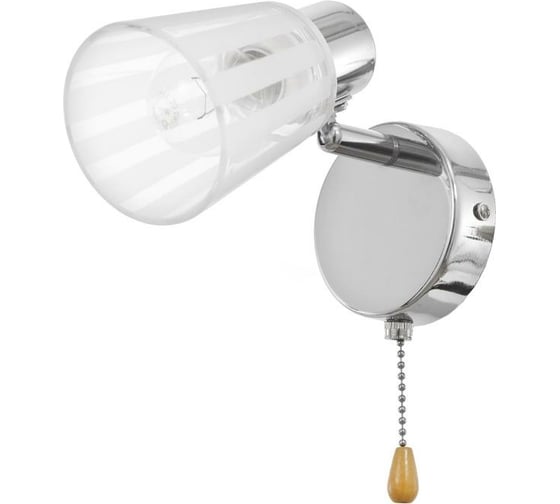 Бра BayerLux с переключателем 593901 E14 40Вт хром 15х11х15 см 5169285
