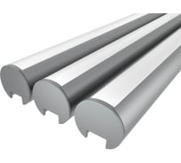 Комплект профиля Ledcraft LC-LKS2328M16-1x3Silver 3 шт серебро (1м профиль+1м рассеиватель+2 заглушки+2 крепежа) 1616140196