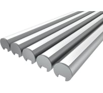 Комплект профиля Ledcraft LC-LKS2328M16-1x5Silver 5 шт серебро (1м профиль+1м рассеиватель+2 заглушки+2 крепежа) 1616140512