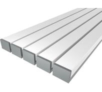 Комплект профиля Ledcraft LC-LP0728M1728-1x5Silver 5 шт серебро (1м профиль+1м рассеиватель+2 заглушки) 1616140545