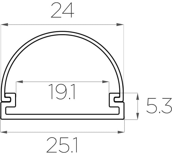 Комплект профиля Ledcraft LC-LP0525M1-1x4Silver 4 шт серебро (1м профиль+1м рассеиватель+2 заглушки) 1616140447