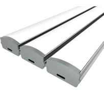 Комплект профиля Ledcraft LC-LP0616M16-1x3Silver 3 шт серебро (1м профиль+1м рассеиватель+2 заглушки+2 крепежа) 1616140174