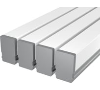 Комплект профиля Ledcraft LC-LP0616M1716-1x4Silver 4 шт серебро (1м профиль+1м рассеиватель+2 заглушки+2 крепежа) 1616140333
