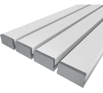 Комплект профиля Ledcraft LC-LP0733M36-1x4Silver 4 шт серебро (1м профиль+1м рассеиватель+2 заглушки) 1616140389