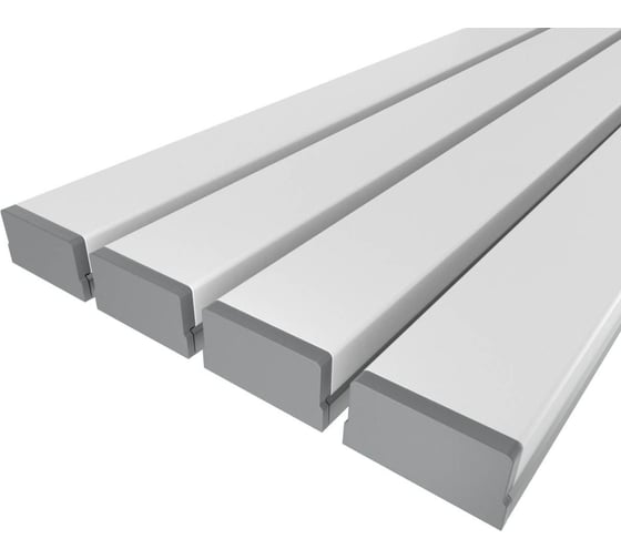 Комплект профиля Ledcraft LC-LP0733M36-1x4Silver 4 шт серебро (1м профиль+1м рассеиватель+2 заглушки) 1616140389