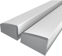 Комплект профиля Ledcraft LC-LP0733M36T-1x2Silver 2 шт серебро (1м профиль+1м рассеиватель+2 заглушки) 1616140074