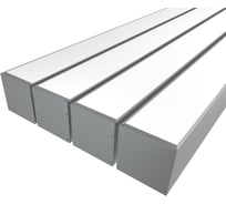 Комплект профиля Ledcraft LC-LP100100M94-1x4Silver 4 шт серебро (1м профиль+1м рассеиватель+2 заглушки+комплект шурупов) 1616140448