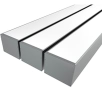 Комплект профиля Ledcraft LC-LP100120M115-1x3Silver 3 шт серебро (1м профиль+1м рассеиватель+2 заглушки+комплект шурупов) 1616140322