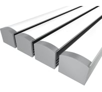 Комплект профиля Ledcraft LC-LP1216M16-1x4Silver 4 шт серебро (1м профиль+1м рассеиватель+2 заглушки+2 крепежа) 1616140339