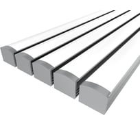 Комплект профиля Ledcraft LC-LP1216M16-1x5Silver 5 шт серебро (1м профиль+1м рассеиватель+2 заглушки+2 крепежа) 1616140497