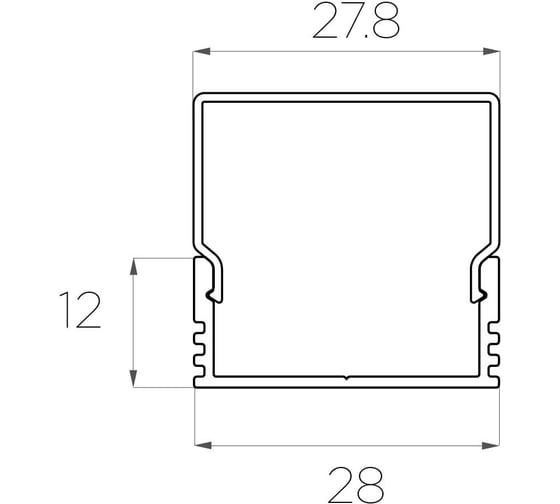 Комплект профиля Ledcraft LC-LP1228M1728-1x4Silver 4 шт серебро (1м профиль+1м рассеиватель+2 заглушки) 1616140359