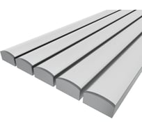 Комплект профиля Ledcraft LC-LP1227M28-1x5Silver 5 шт серебро (1м профиль+1м рассеиватель+2 заглушки) 1616140569