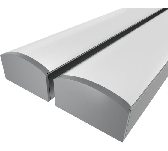 Комплект профиля Ledcraft LC-LP1227M28-1x2Silver 2 шт серебро (1м профиль+1м рассеиватель+2 заглушки) 1616140095