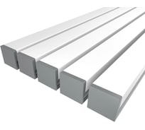 Комплект профиля Ledcraft LC-LP1228M1728-1x5Silver 5 шт серебро (1м профиль+1м рассеиватель+2 заглушки) 1616140517