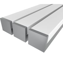 Комплект профиля Ledcraft LC-LP1227M1728-1x3Silver 3 шт серебро (1м профиль+1м рассеиватель+2 заглушки) 1616140254