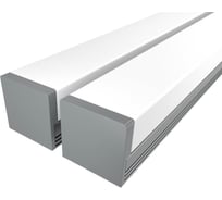 Комплект профиля Ledcraft LC-LP1228M1728-1x2Silver 2 шт серебро (1м профиль+1м рассеиватель+2 заглушки) 1616140043