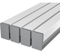 Комплект профиля Ledcraft LC-LP1216M1716-1x4Silver 4 шт серебро (1м профиль+1м рассеиватель+2 заглушки+2 крепежа) 1616140340