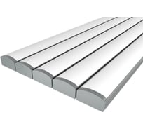 Комплект профиля Ledcraft LC-LP1228M28-1x5Silver 5 шт серебро (1м профиль+1м рассеиватель+2 заглушки) 1616140516