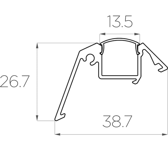 Комплект профиля Ledcraft LC-LP1941M16-1x3Silver 3 шт серебро (1м профиль+1м рассеиватель+2 заглушки) 1616140273