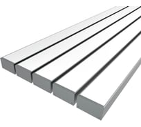 Комплект профиля Ledcraft LC-LP2035M34-1x5Silver 5 шт серебро (1м профиль+1м рассеиватель+2 заглушки+комплект шурупов) 1616140598