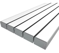 Комплект профиля Ledcraft LC-LP2030M30-1x5Silver 5 шт серебро (1м профиль+1м рассеиватель+2 заглушки+комплект шурупов) 1616140630