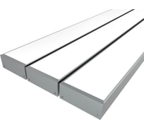 Комплект профиля Ledcraft LC-LP2050M44-1x3Silver 3 шт серебро (1м профиль+1м рассеиватель+2 заглушки+комплект шурупов) 1616140283