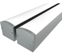 Комплект профиля Ledcraft LC-LP2528M28-1x2Silver 2 шт серебро (1м профиль+1м рассеиватель+2 заглушки+комплект шурупов) 1616140063