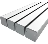 Комплект профиля Ledcraft LC-LP3030M30-1x4Silver 4 шт серебро (1м профиль+1м рассеиватель+2 заглушки+комплект шурупов) 1616140471