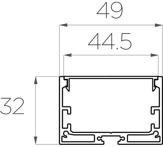 Комплект профиля Ledcraft LC-LP3250M44-1x2Silver 2 шт серебро (1м профиль+1м рассеиватель+2 заглушки+комплект шурупов) 1616140049