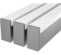 Комплект профиля Ledcraft LC-LP4028M1728-1x3Silver 3 шт серебро (1м профиль+1м рассеиватель+2 заглушки+комплект шурупов) 1616140227