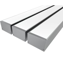 Комплект профиля Ledcraft LC-LP3250M44-1x3Silver 3 шт серебро (1м профиль+1м рассеиватель+2 заглушки+комплект шурупов) 1616140207