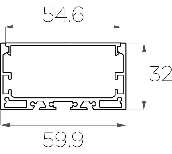 Комплект профиля Ledcraft LC-LP3260M55-1x4Silver 4 шт серебро (1м профиль+1м рассеиватель+2 заглушки+комплект шурупов) 1616140446