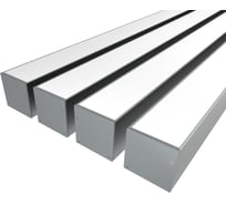 Комплект профиля Ledcraft LC-LP3535M34-1x4Silver 4 шт серебро (1м профиль+1м рассеиватель+2 заглушки+комплект шурупов) 1616140362