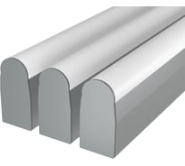 Комплект профиля Ledcraft LC-LP4028RM1-1x3Silver 3 шт серебро (1м профиль+1м рассеиватель+2 заглушки+комплект шурупов) 1616140293