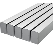 Комплект профиля Ledcraft LC-LP4028M28-1x5Silver 5 шт серебро (1м профиль+1м рассеиватель+2 заглушки+комплект шурупов) 1616140542